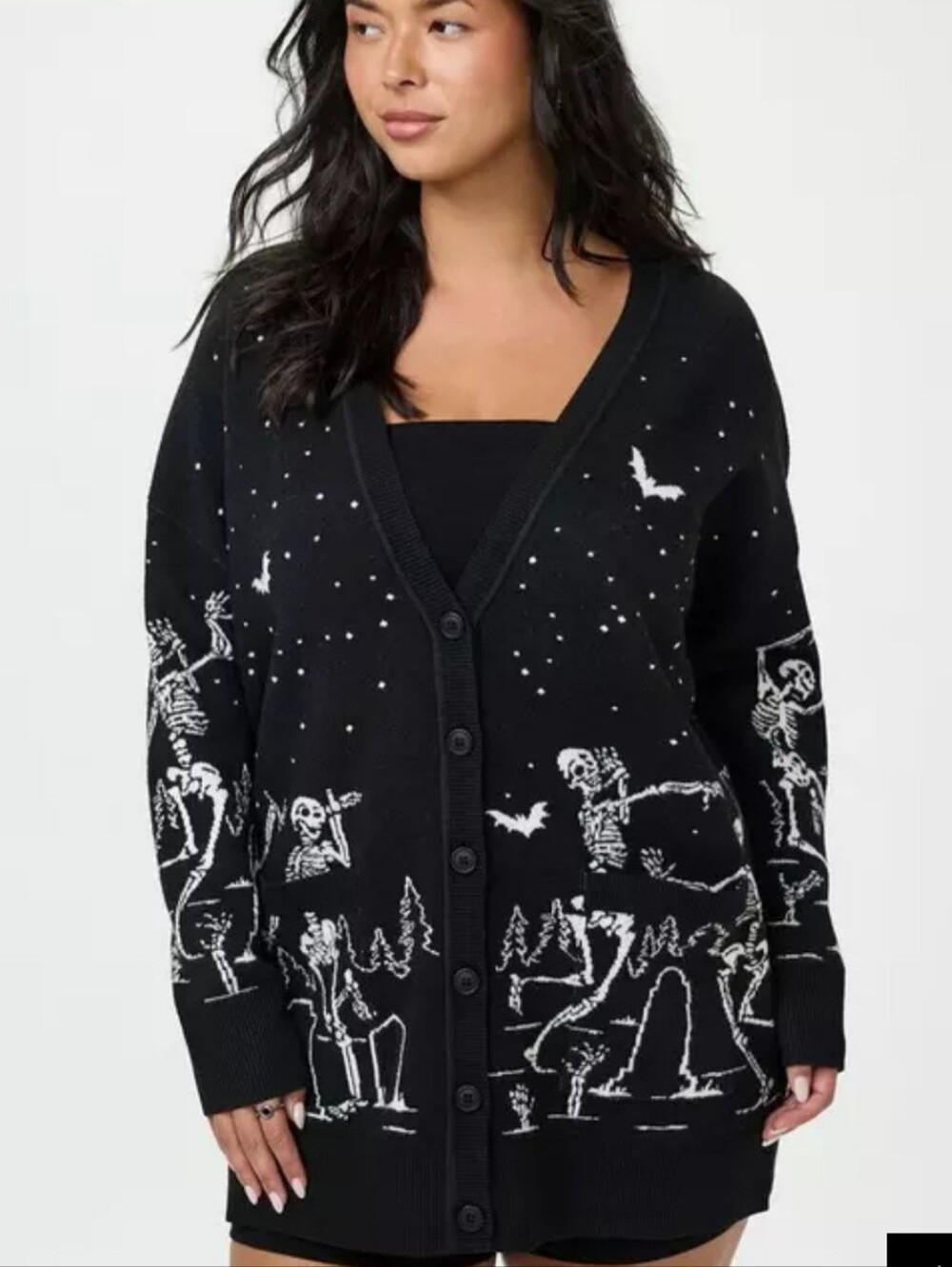 #001 Torrid 0 Luxe Cozy Boyfriend Cardigan - Picture 2 of 8